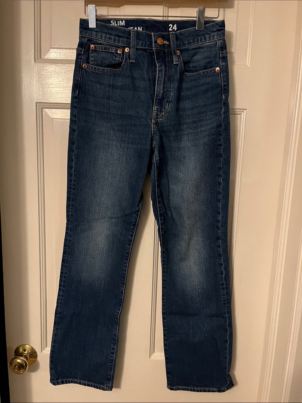 J. Crew Women's Boyfriend Jeans in Dark Blue Wash